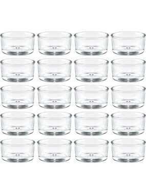 36 Pack Clear Tealight Candle Holders | 1.5" Tealights | Bulk Wedding & Party
